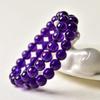 Natural Amethyst Bracelet with Deep Purple Translucent Beads - Women's Imitation Uruguay Crystal Bracelet