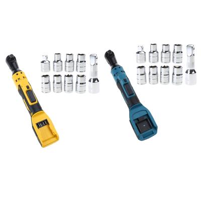 3/8" Cordless Ratchet Wrench for 20V Battery Electric Power Ratchet Variable Speed 400RPM Wrench Tool Adapter