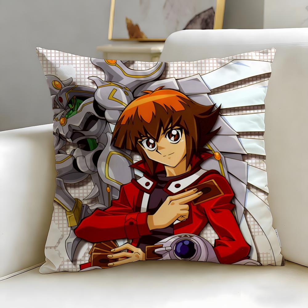 classic anime GX YuGiOh GX Cushion Cover Soft  EasyWash Pillow Case  Versatile for Couch Bed Travel and Office