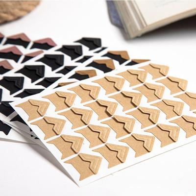 Koreanische Retro-Kraftpapier-Fotoecken-Aufkleber, DIY Bunte Albumzubehör für Baby-Alben