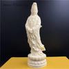 Vintage Nostalgic Ivory Fruit, South China Sea Guanyin Bodhisattva Decoration, Home Office, Lotus Shaped Guanyin Buddha Statue