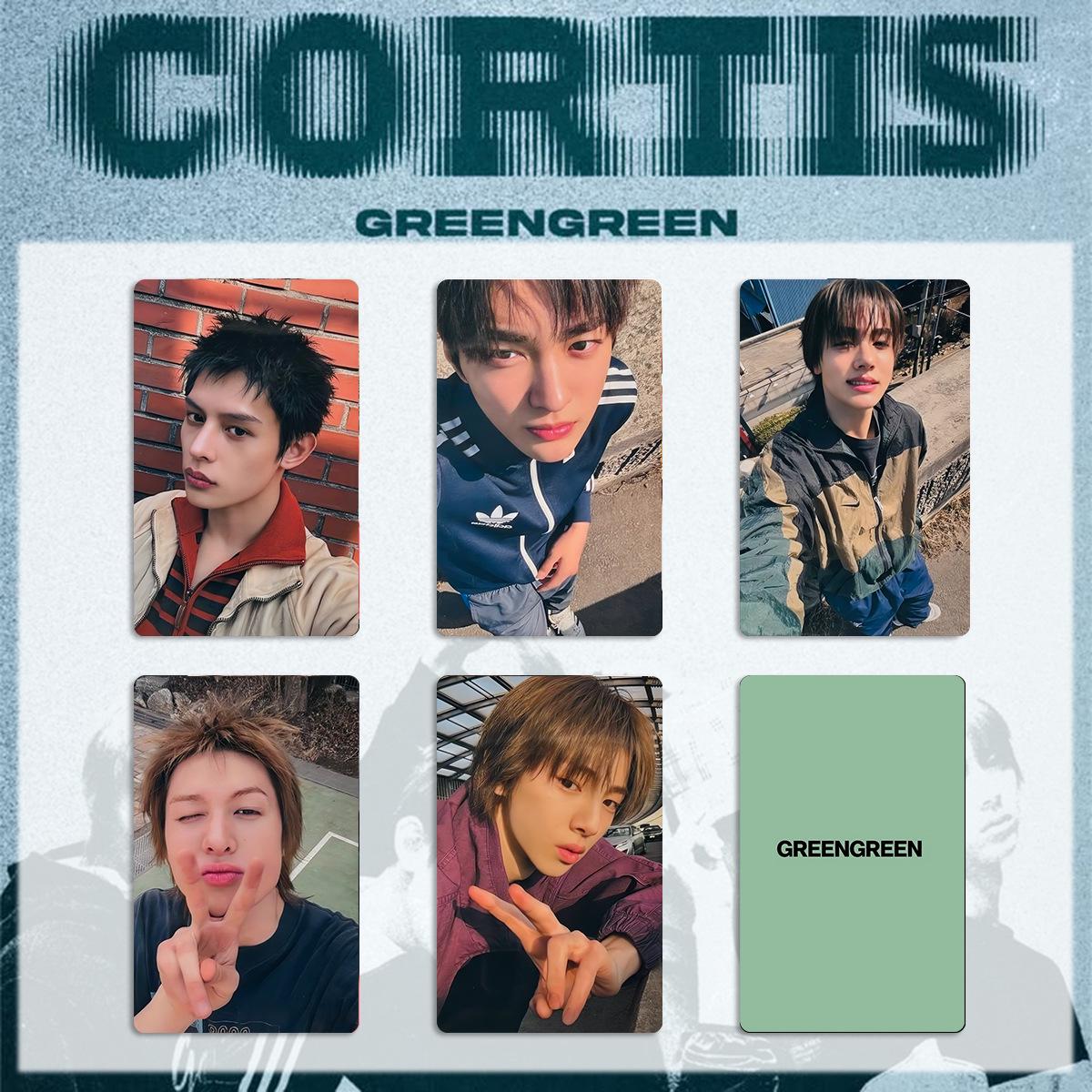 CORTIS Gerösteter Huf GREENGREEN Fotokarten-Set mit Speziellen und Glücklichen HMV Japan Café Karten gray