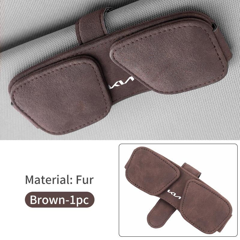 Car Magnetic Glasses Clip Sun Visor Glasses Holder Card Ticket Clip For KIA Stinger Optima Cerato Soul Venga Forte Spectra ZC1