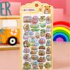4pcs Creative Animal 3D Stickers Cute Cartoon Capybara Bubble Sticker Waterproof Decoration DIY Luggage Phone Decals Gift