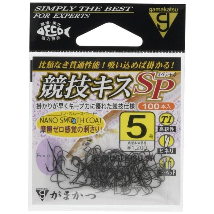 Gamakatsu Single Hook T1 Kyogi Kiss Special No. 8 100pcs Black