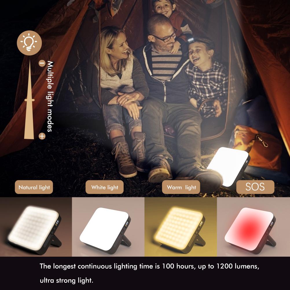 Outdoor Camping Light Waterproof Led Tent Light Built in Magnet Dual Charging Mode Emergency Light
