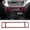 For Honda Pilot 2015-2019 Red Soft Carbon Fiber Air Vent Frame Vanity Mirror Cover Interior Decorative Sticker Auto Parts X12