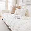 Cream Style Rabbit Plush Sofa Cushion Autumn and Winter New Thickened Cushion Winter Antislip High-End Sofa Cover Cloth