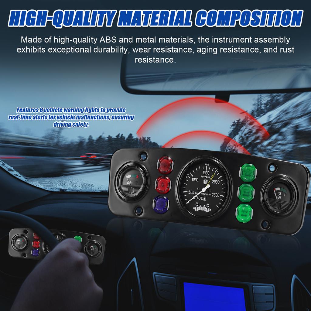 Multifunktionales Auto-Tachometer, Tankanzeige, Wassertemperaturanzeige, modifiziertes Kfz-Instrument