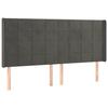 VidaXL LED Headboard Bedroom Furniture Double Bed Accessory Head of Bed Frame Interior Dark Grey 3124109