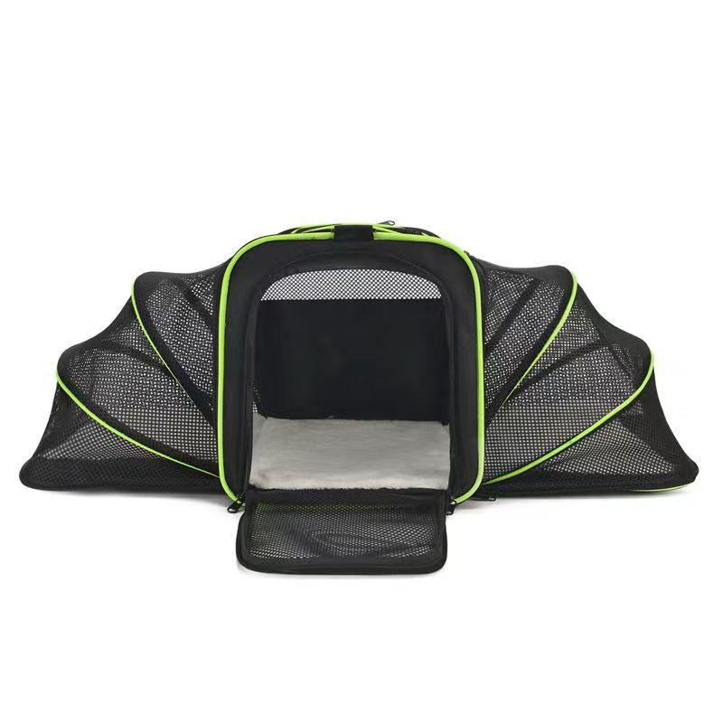 Airline Approved Reflective Soft Sided Mesh Pet Dog Carrier Breathable Foldable Travel Bag Outdoor Backpack