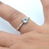 Natural Blue Topaz Gemstone Ring Christmas Gift 925 Sterling Silver Statement Jewelry Handmade Ring