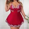 Camisón Sexy Transparente Talla Grande para Mujer