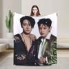San Ateezs Kpop Blankets Fleece Textile Decor  Portable Ultra-Soft Throw Blanket for Home Couch Bedspreads