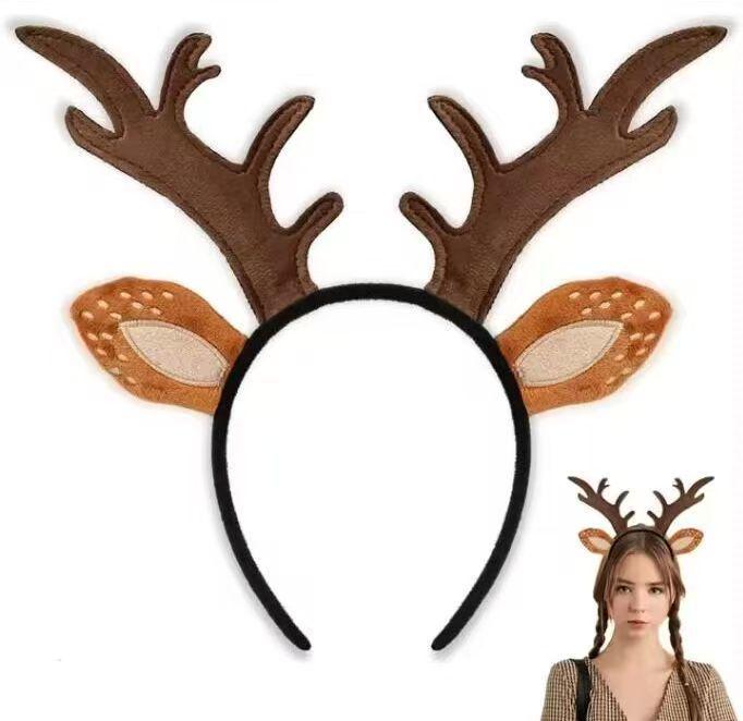 Festive Reindeer Antler Headband for Holiday Parties & Role Play