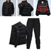 Combinaison de jogging vêtements chauds vêtements de sport d'hiver pour randonnée en plein air noir S