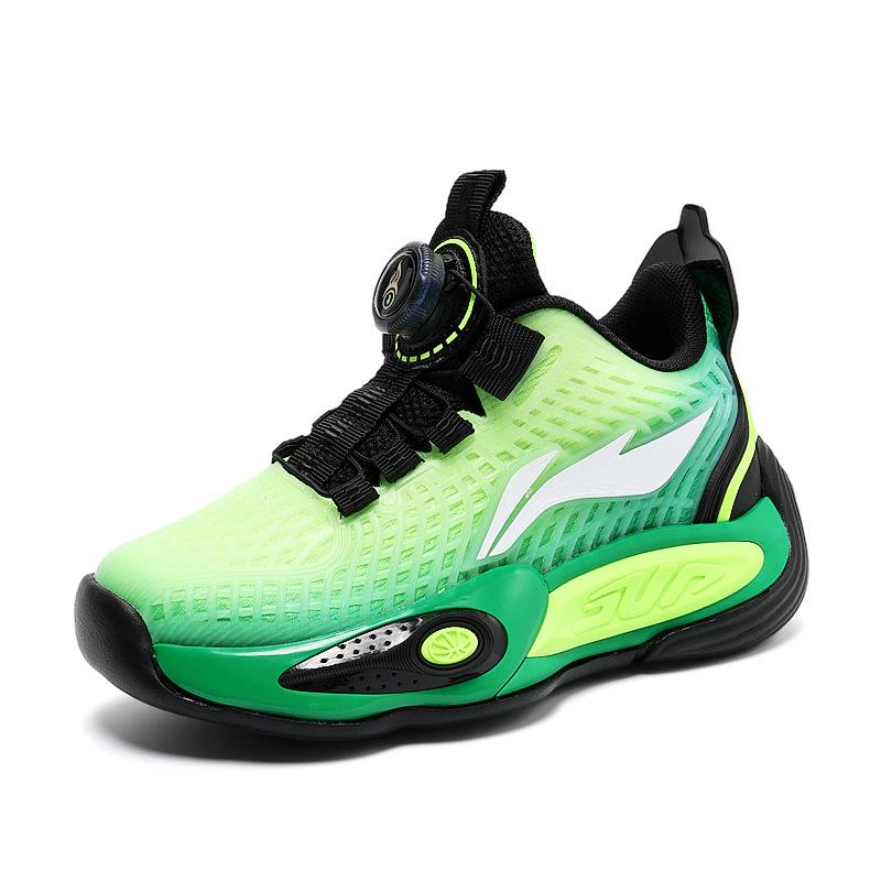 

2025 children s leather basketball shoes outdoor trend fashion winter rotating buckle wear-resistant outdoor sports shoes 40
