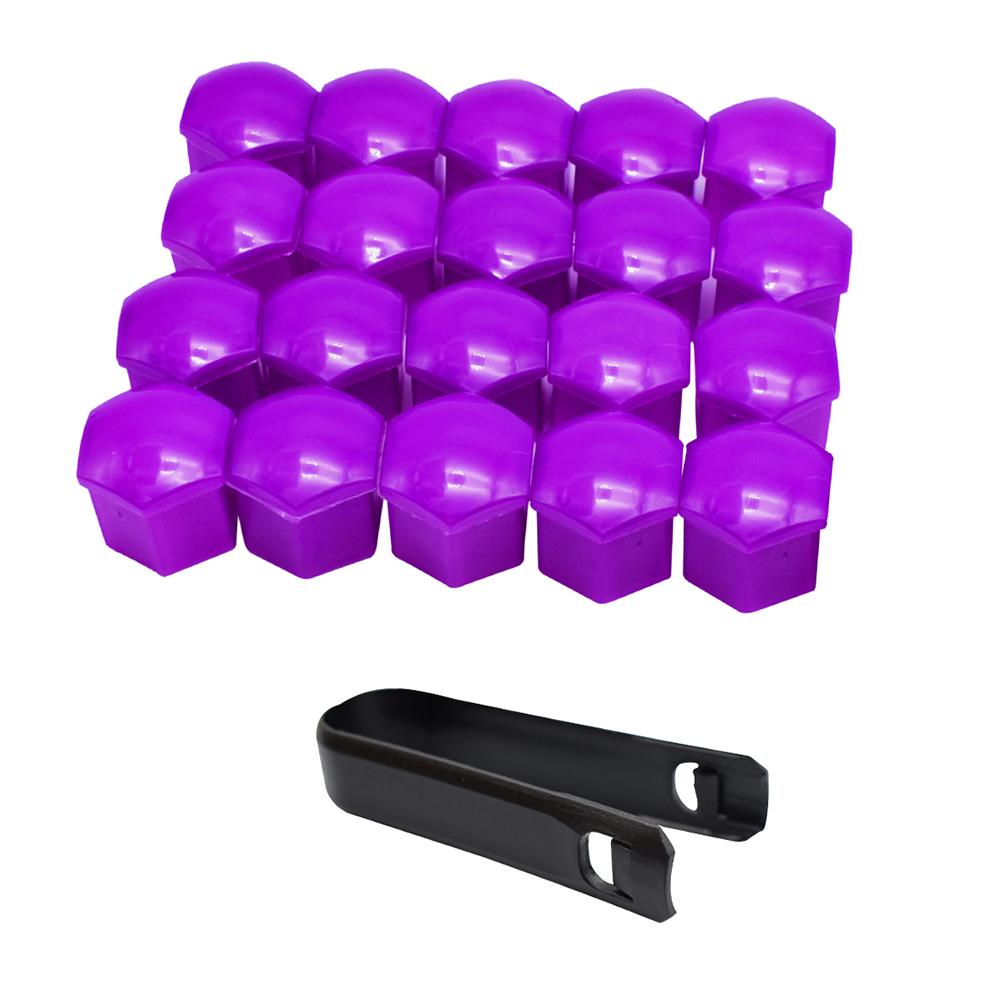 

20Pcs/Set 17 19 21mm Car Wheel Nut Covers Auto Hub Screw Protection Cap Bolt Rims Auto Exterior Accessories Anti-Rust Dust Cover 17mm фіолетовий