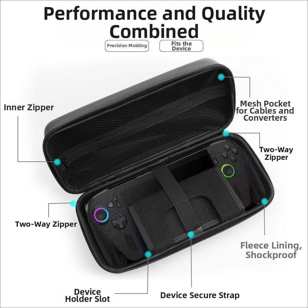 New Hard Carrying Case PU Leather Shockproof Storage Bag Portable Waterproof Protective Cover for ROG Xbox ally/ROG Xbox Ally X