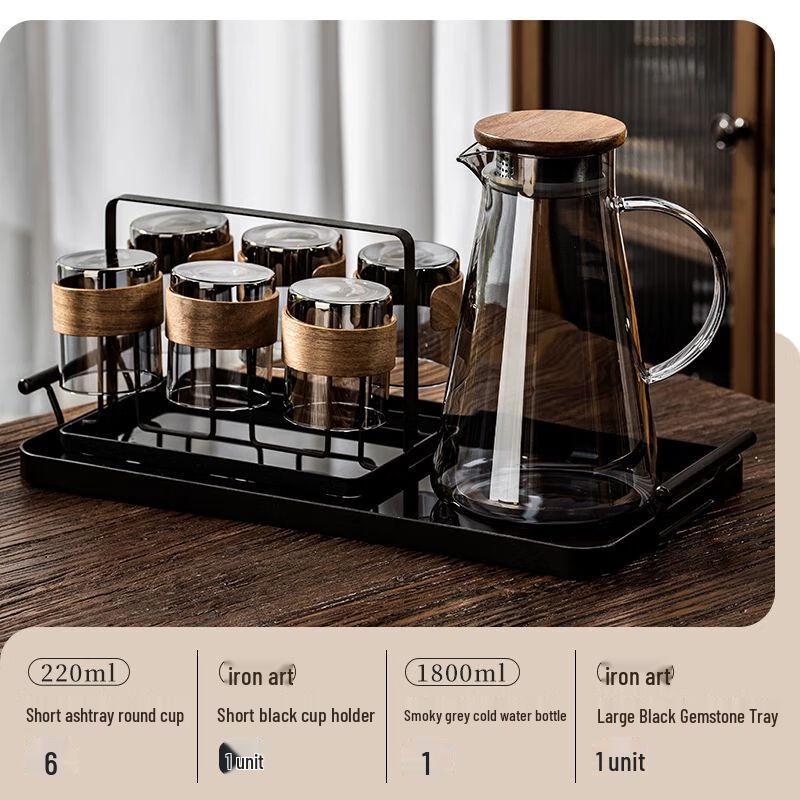 New Chinese Style High-Temp Glass Tea & Water Cup Set