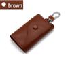 Men's Genuine Leather Large Capacity Key Holder - Multi-functional Waist Hanging Key Case for Home Use