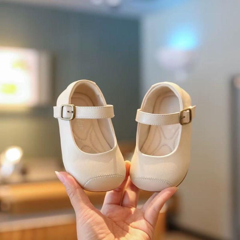 Soft Sole Toddler Girls Princess Shoes 1 Old Baby First Walkers 2026 Low Cut Mary Janes In Beige Black Brown Red