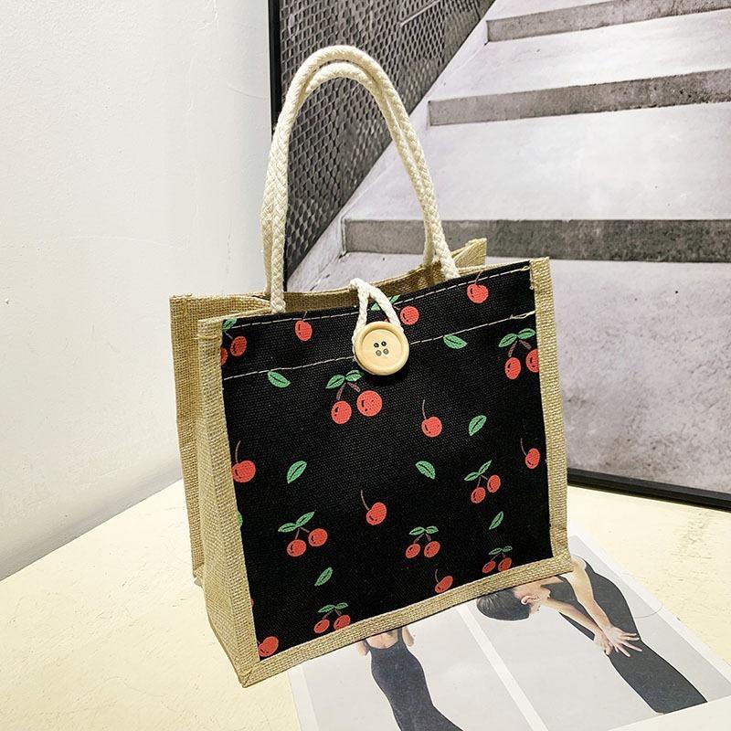 Холщовая сумка женская большая вместимость модная сумка через плечо Южная Корея — фото 3