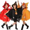 Halloween Cape Cape Children's New Witch Role-playing Show Pumpkin Suit Hat Cape Set