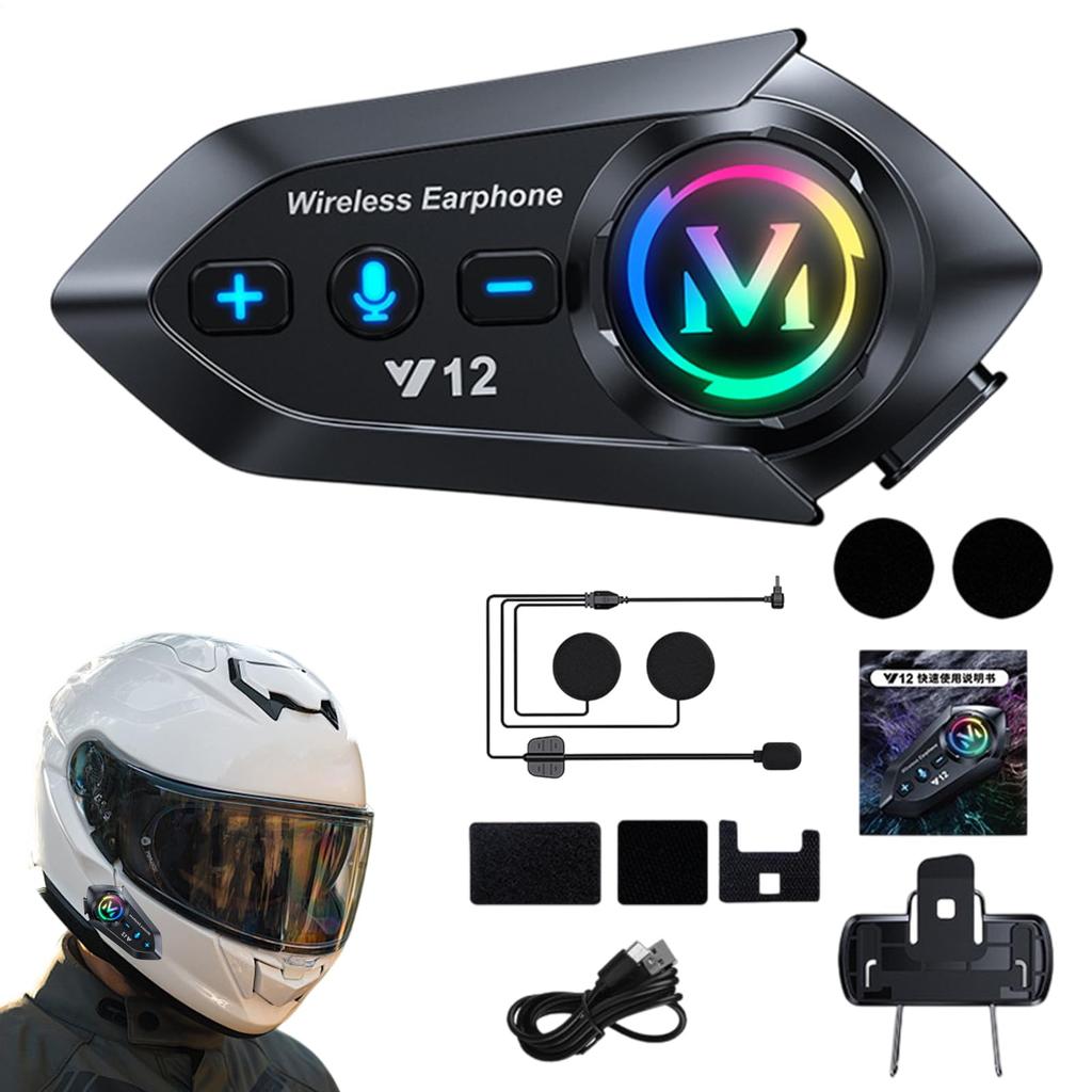 Helmet, Earphones, Incom, Motorbikes, Speakers, Motorcycles, Bluetooth Earphones, Fully Waterproof, Ultra Long Durable ,