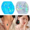 Holographic Leaf Earrings Silicone Mold Ear Drops Crystal Epoxy Resin Mould DIY Ear Rings Jewelry Making Tools for Party