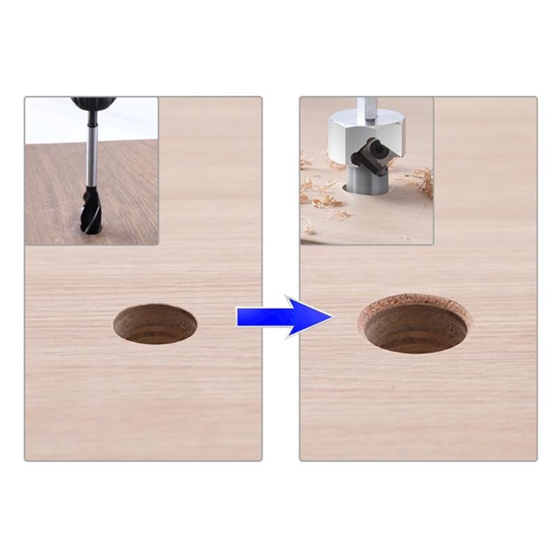 Benches Dog Hole Chamfer Reamer Tool Stainless Steel Dog Hole Chamfer Reamer for 20mm Dog Holes Polishing Finish Dog Hole