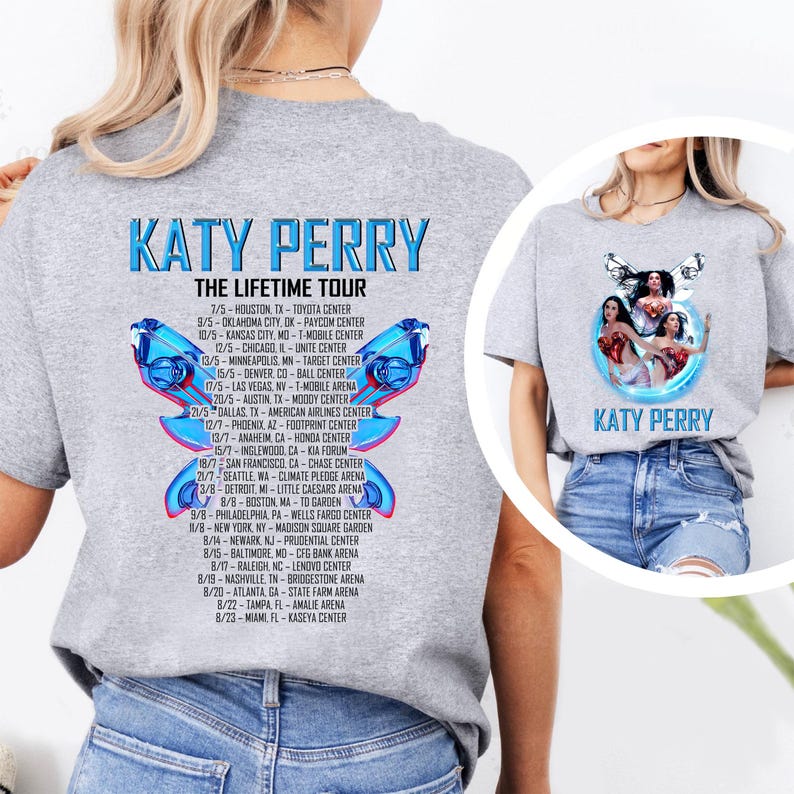 Summer Fashion Trendy 2026 Katy Perry Tour Shirt_ Concert Graphic Tee, Fan Gift Hip Hop Streetwear Oversized Tshirt Short Sleeve Casual Clothing