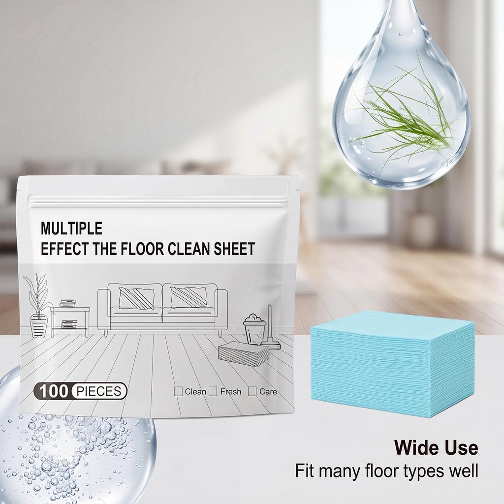 Floor Cleaning Tablets Multi Purpose Floors Cleaning Tablets Sheets Water Soluble Floor Cleaners for Furniture Maintenance