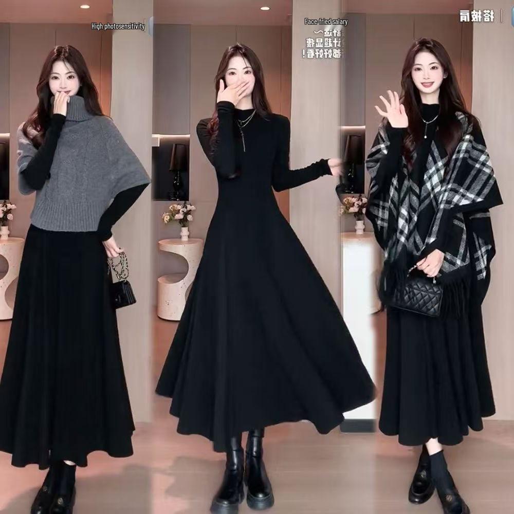 Autumn/Winter 2026 Hepburn-Inspired Slimming Knee-Length Dress