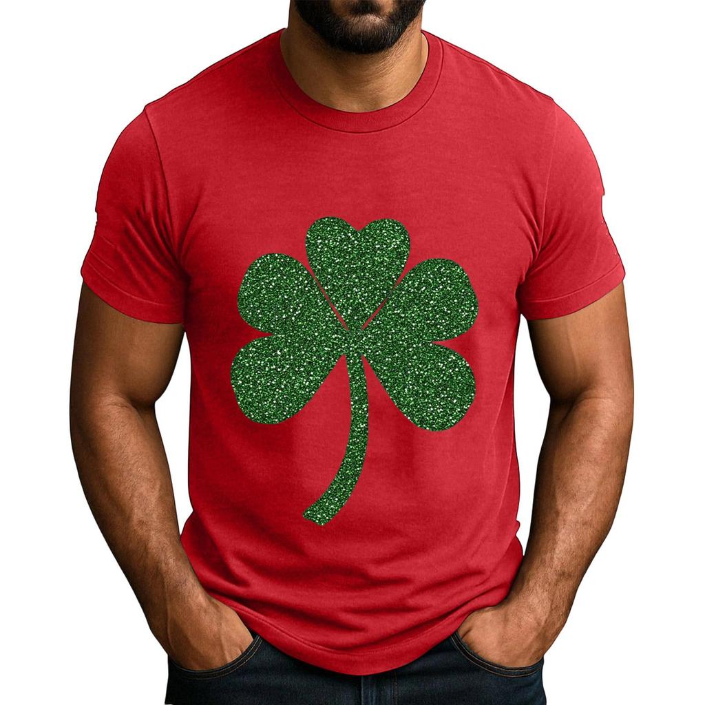 Men's Popular T-shirt Printed Round Neck Short Sleeve T-shirt