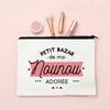 Thank You for Taking Care of Me Nanny Print Cosmetic Bag Women Neceser Makeup Bags Travel Toiletry Pouch Thanks Gifts for Nounou