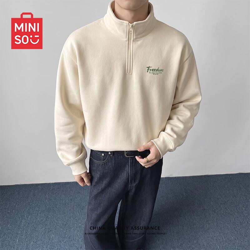 MINISO Men's Half-Zip Stand Collar Sweatshirt