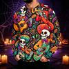 Men's Long Sleeve Hoodie Halloween Print Lightweight Pullover for Casual Wear