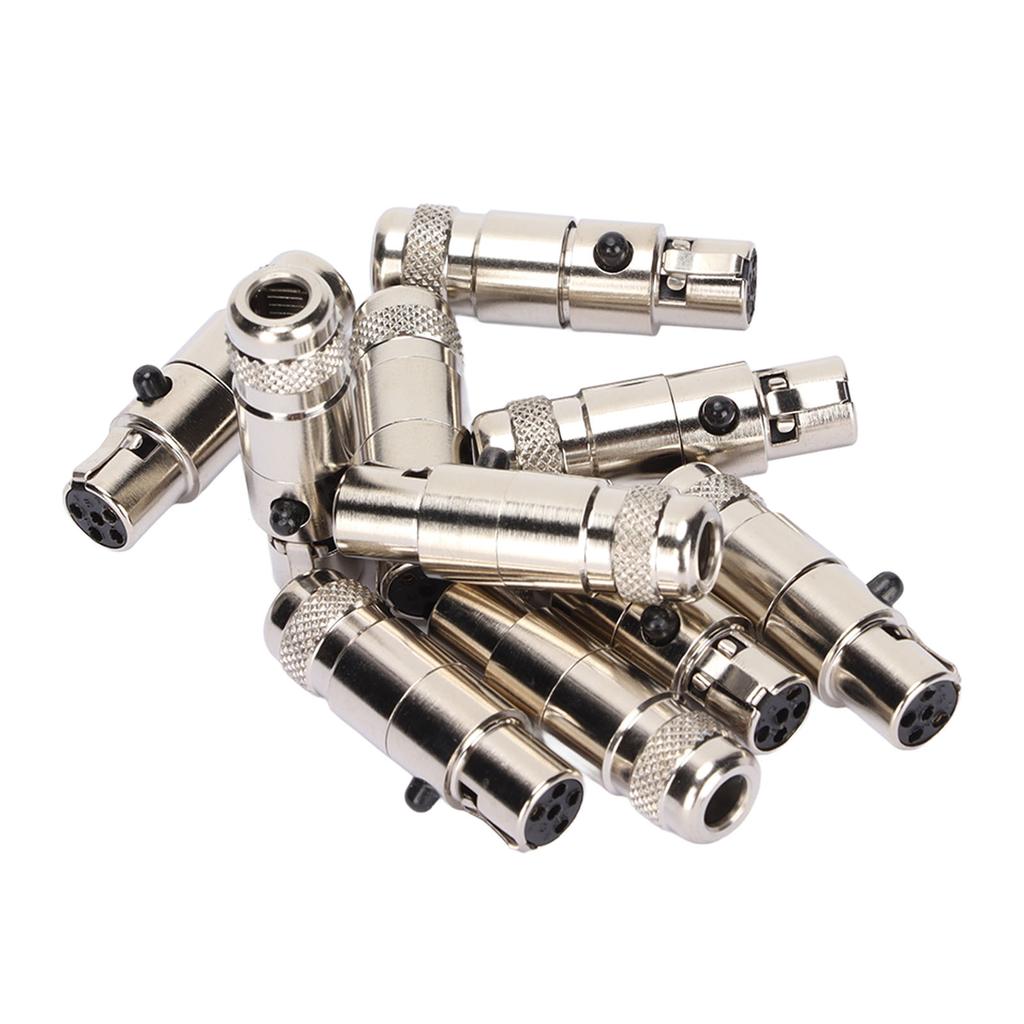10pcs 5 Pin XLR Female Adaptor Mini Metal XLR Female Plug for Stereo Microphone Cable Monitor Speaker Sound Interface