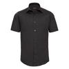 Russell Collection Mens Stretch Fitted Short-Sleeved Shirt
