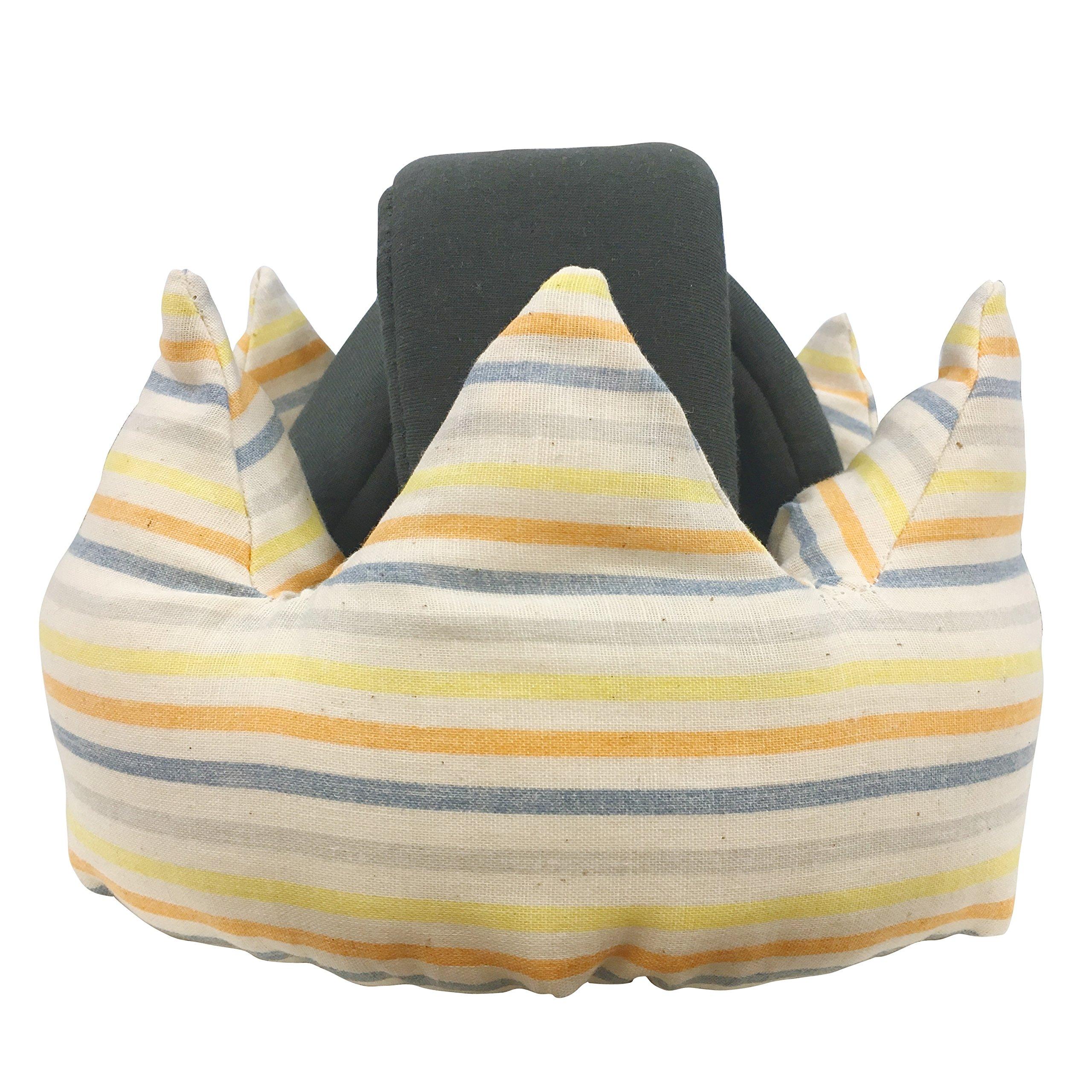 

angerolux Crown Baby Indoor Designed for Crawling and Made in Blue Striped Helmet, Use, Anti-Bump Headgear, Toddling, Japan,