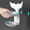 Double Layer Soap Dish Wall Mounted PP Goldfish Shaped Soap Draining Holder for Bathroom