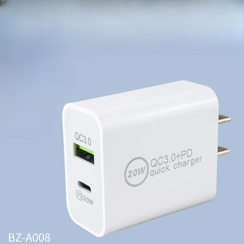 

PD20W Двухпортовое зарядное устройство Подходит для зарядки телефона Apple Адаптер для США European standard