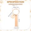 PATIKIL Stainless Steel Engraving Keychain 30 Metal Leather Engravable Stamping Blank Key Ring Tags for DIY Keychain Rose Tone Blanks, Pieces, Crafts,