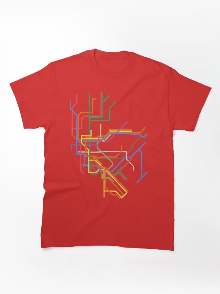 Metro Minimalist New York City Transit Line Map Classic T-Shirt