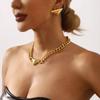 Exaggerated Three-dimensional Geometric Necklace Retro Style Classic Light Luxury Exquisite Versatile Earrings