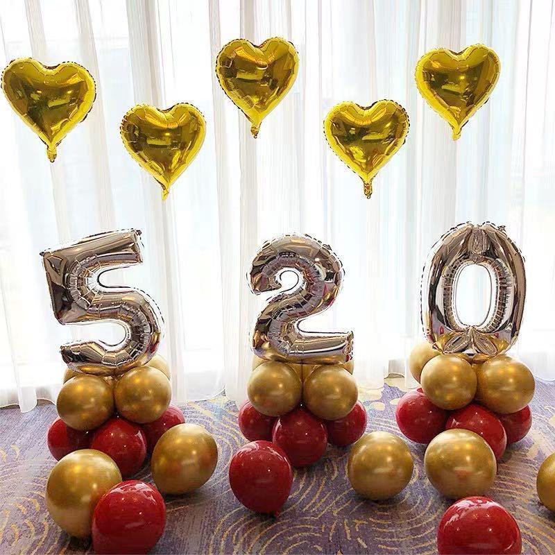 Honeymoon Room Wedding Scene Decor Set: Love Letter Balloons & Transparent Boxes