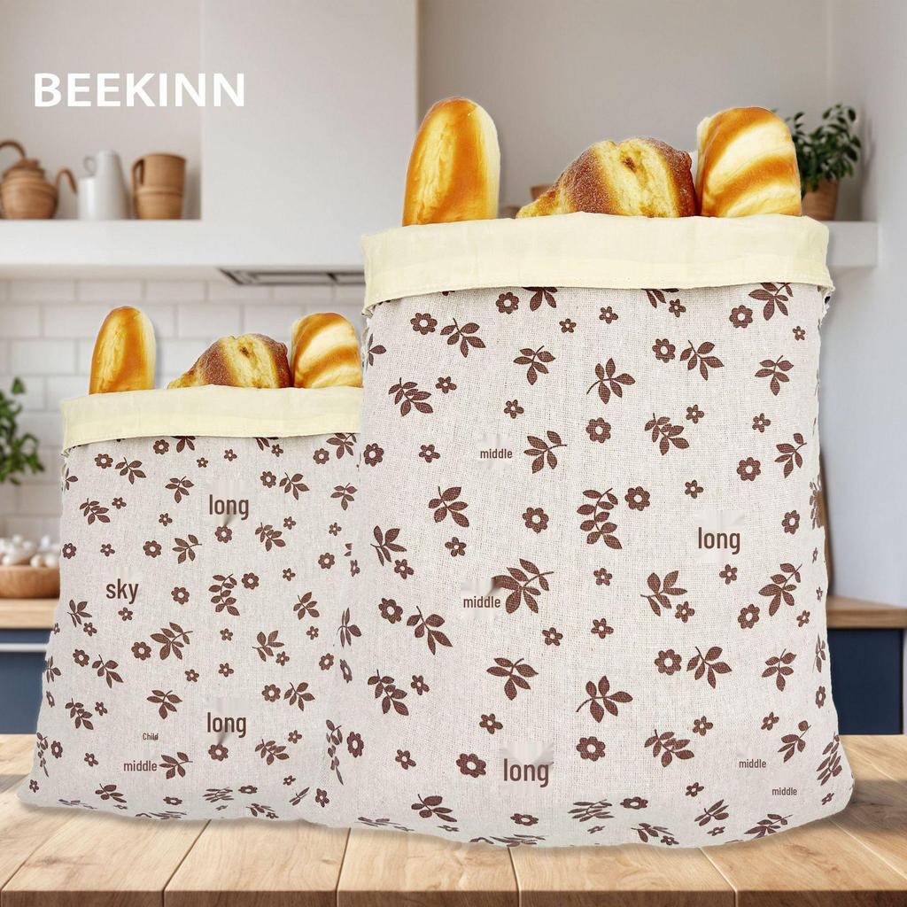 Eco-friendly Reusable Beeswax Bread Bag - Double-layer Linen Cotton for Freshness
