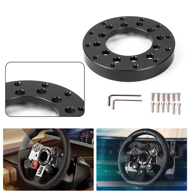 70MM For Logitech G27 G25 PCD 24 Hole Adapter Racing Car Game Modificatio Steering Wheel Adapter Plate QR036