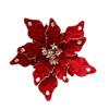 DIY Decoration Fake Flower 22cm Xmas Tree Decorations New Glitter Poinsettia  Christmas Gift